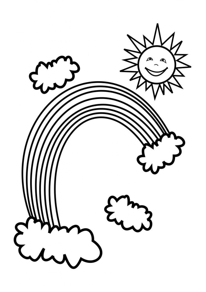 Plansa de colorat cu Curcubeu 4 20